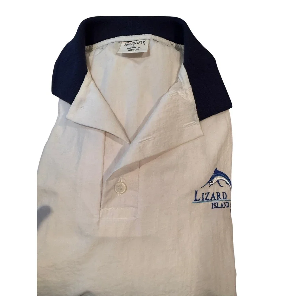 Vtg Blackrock Australia‎ Lizard Island Taslon Fishing Shirt Mens Large Yachting - Picture 6 of 8